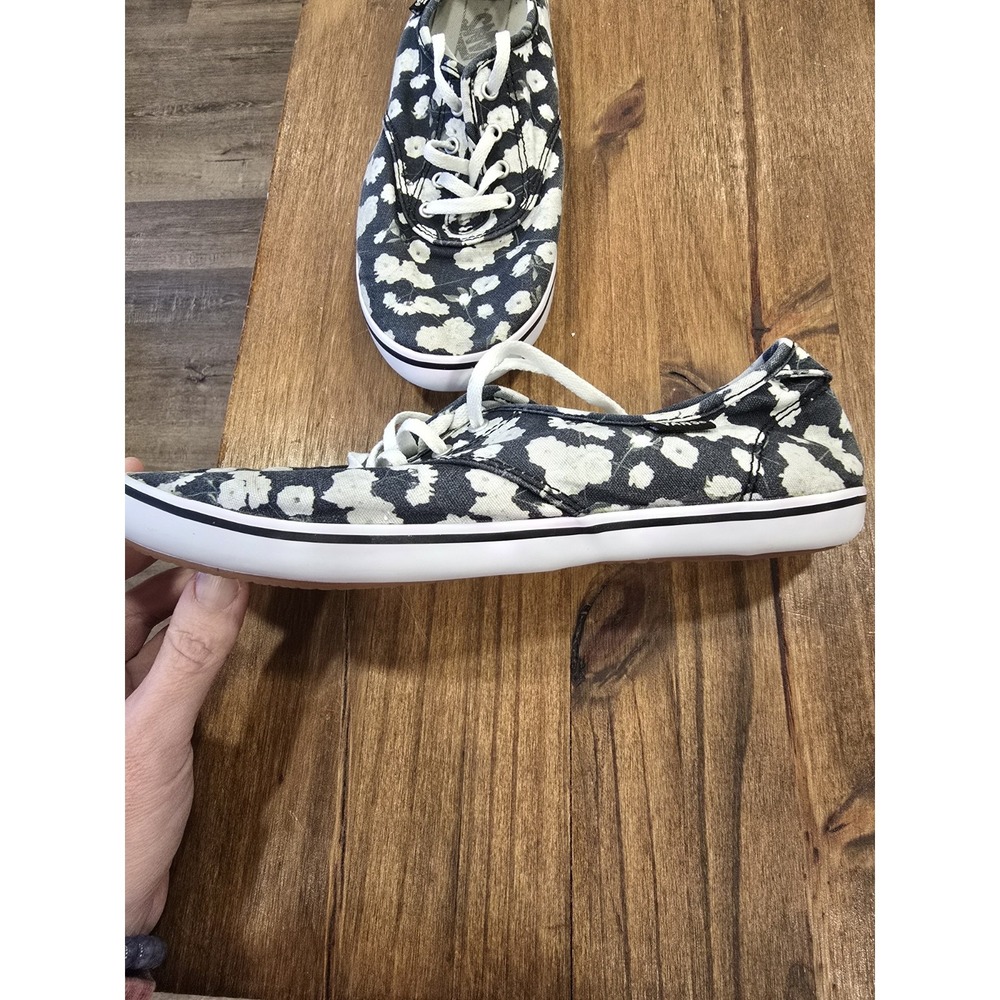 Vans Camden Floral Print Sneakers Womens Size 8 Black Lace Up Casual Shoes - Picture 2 of 7